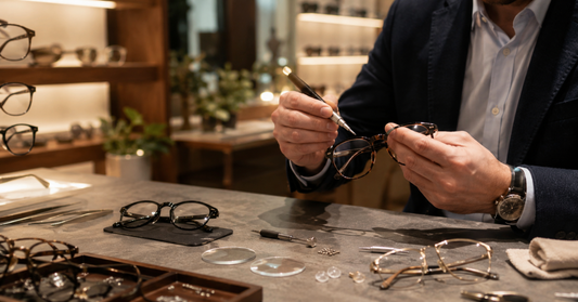 What eyewear services can help repair, reglaze, and customise glasses?